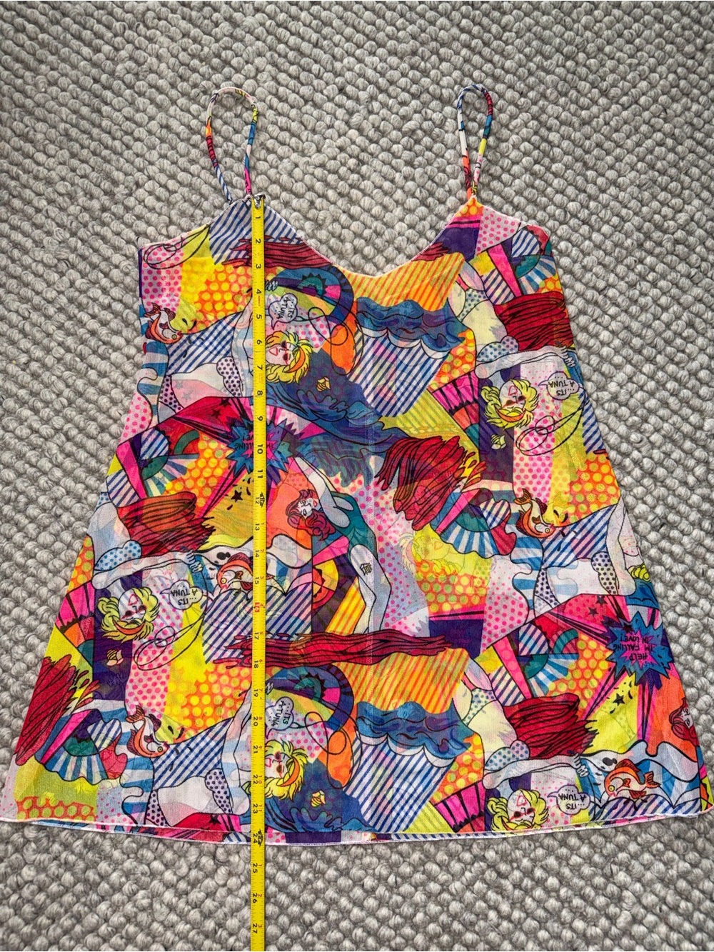 Retro Comic Style Sheer Tank - Picture 2 of 4